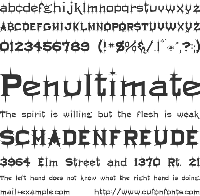 Twikling font preview