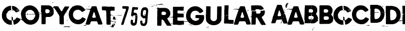 Copycat 759 Regular font