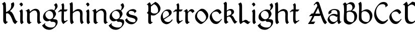 Kingthings PetrockLight font
