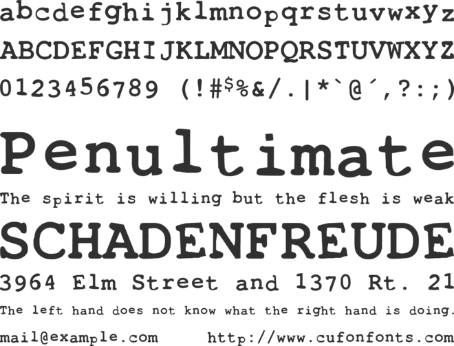 Toxica font preview