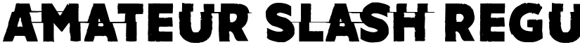 Amateur Slash Regular font