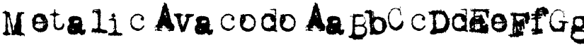 Metalic Avacodo font