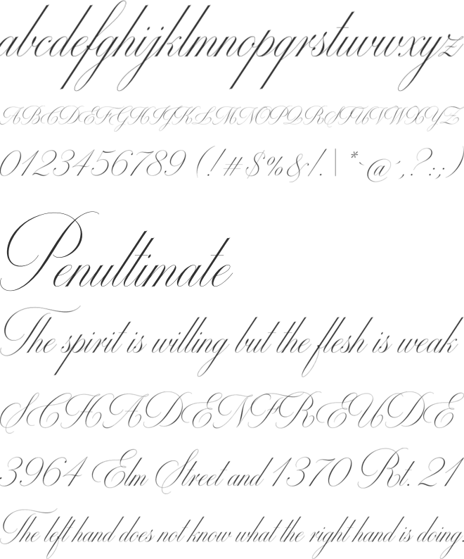 Milton One font preview