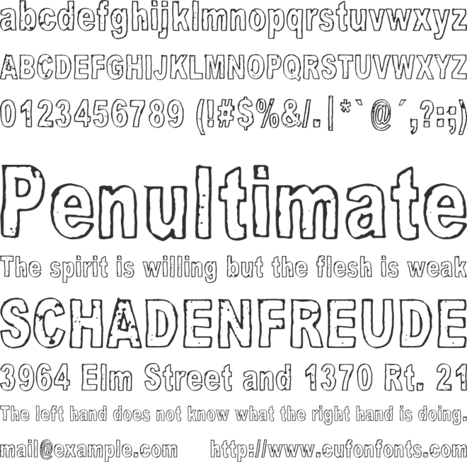Good And Evil Day font preview