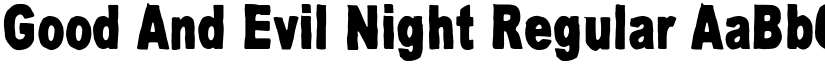 Good And Evil Night Regular font