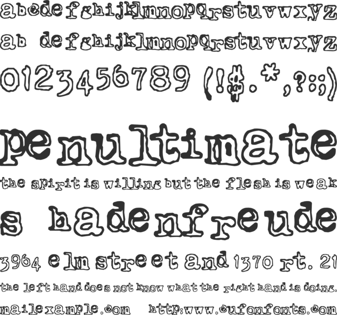 Outwrite font preview