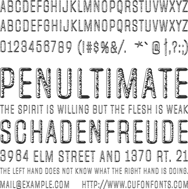 Unfinished Sympathy font preview