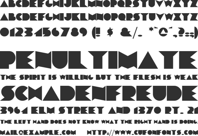 Chainsaw Geometric font preview