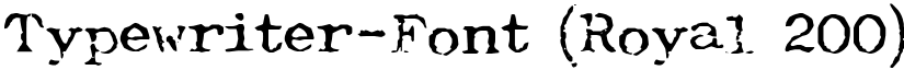 Typewriter-Font (Royal 200) font