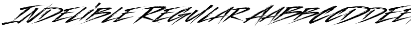 Indelible Regular font