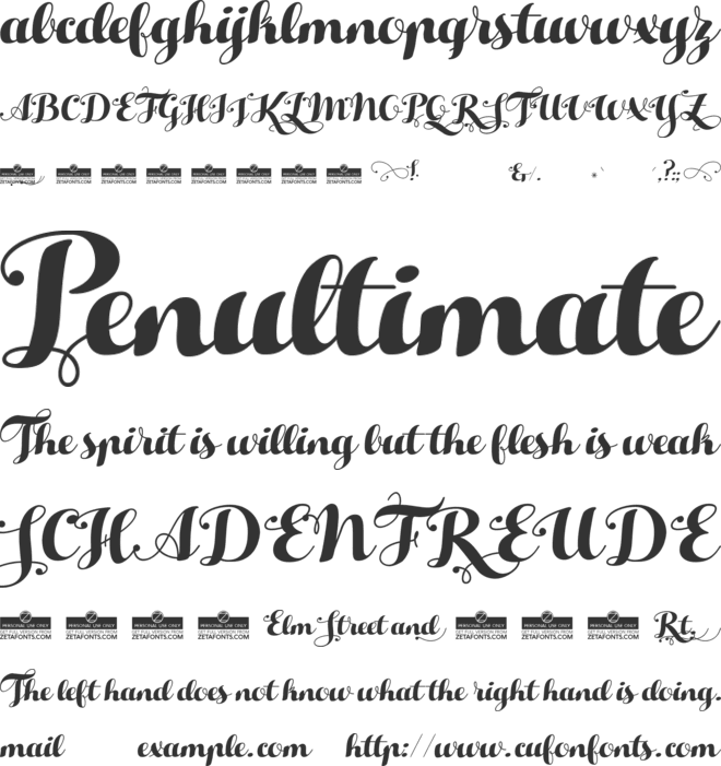 Hello Script font preview