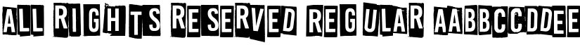 All rights reserved Regular font