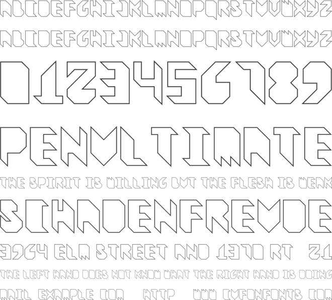 Vitreous font preview