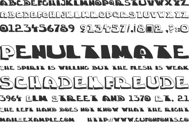 chuck-shadow font preview
