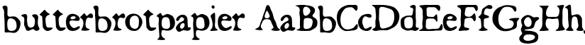 butterbrotpapier font