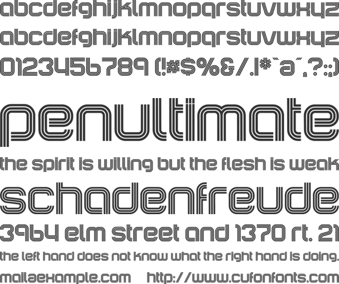 Incopins Clusters B font preview