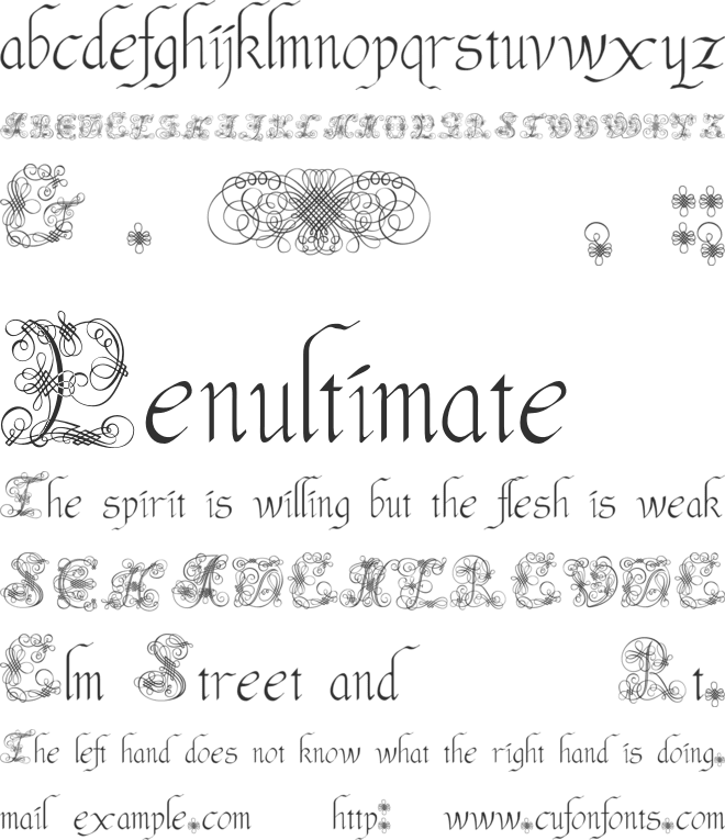 Andrade font preview