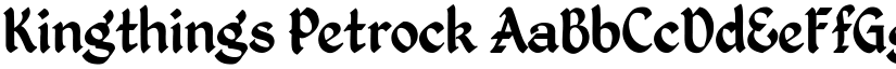Kingthings Petrock font