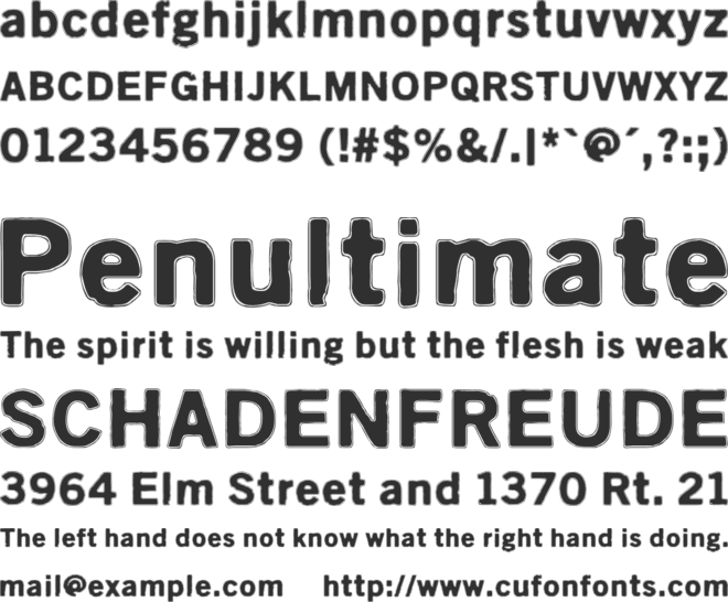 Kivikuoppa font preview