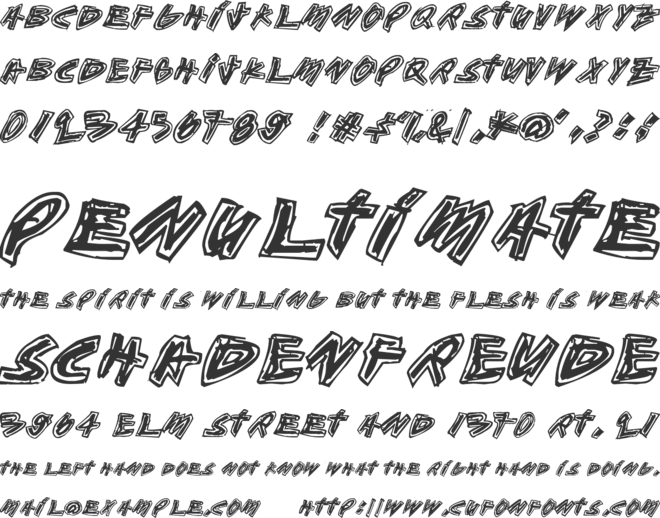 Aikasiirtyma font preview