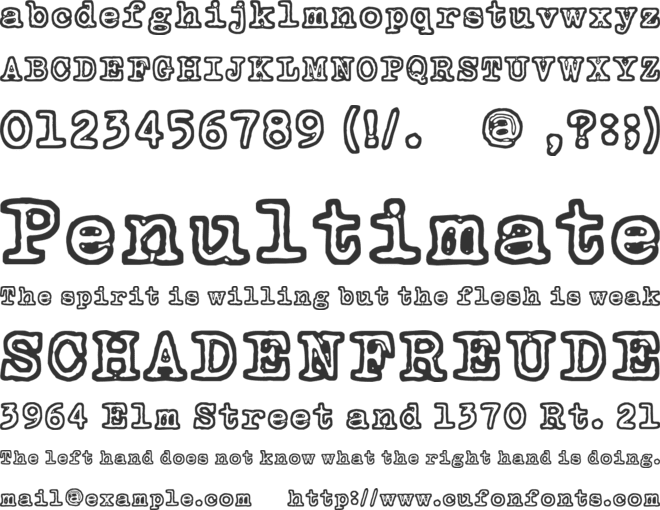 Tammikuun kolmas font preview