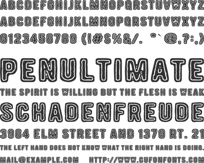 19 000 paarmaa font preview