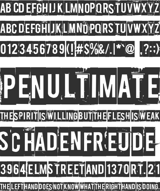 Payday font preview