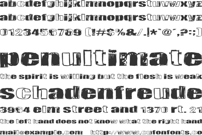 Tulihuuma font preview