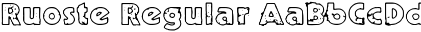 Ruoste Regular font