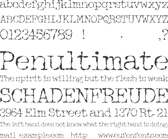 Halbstarke Pica font preview