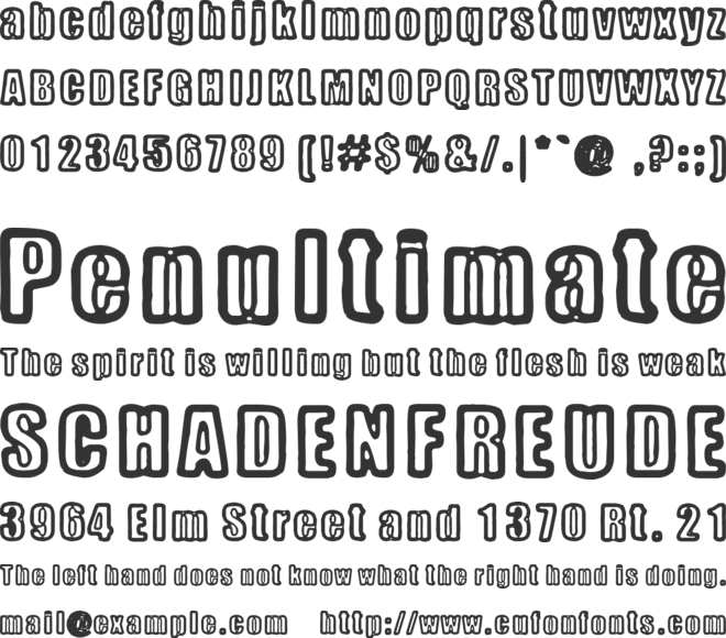 Metalbox font preview