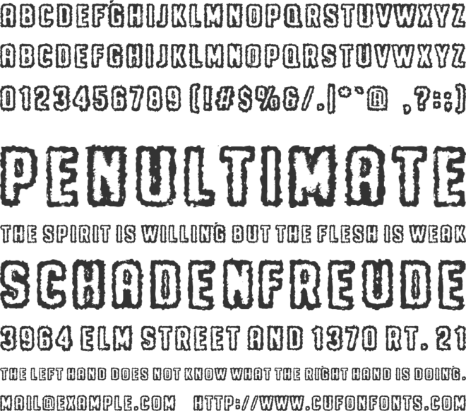 Me and your mother font preview