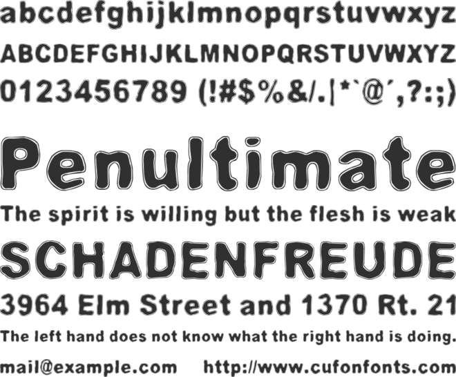 Red , red heat font preview