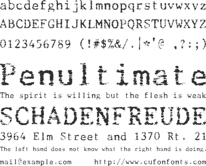 Beccaria font preview