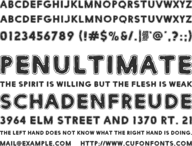 White Submarine font preview