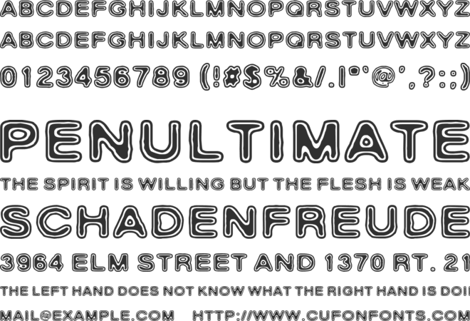 Rho Cassiopeiae font preview