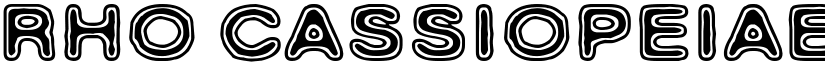 Rho Cassiopeiae Regular font