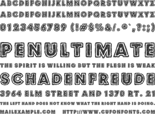 Culdesac font preview