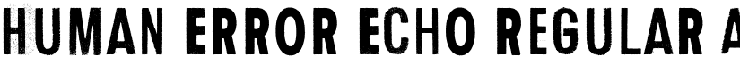 Human Error Echo Regular font