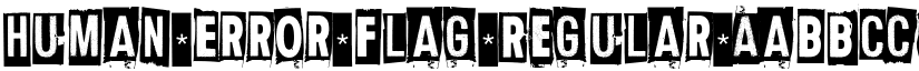 Human Error Flag Regular font