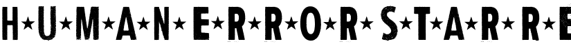 Human Error Star Regular font