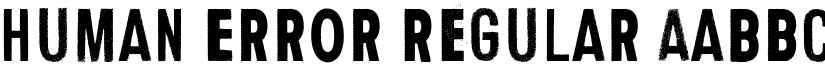 Human Error Regular font