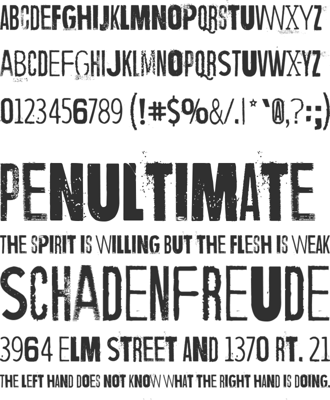 Wrong place, right time font preview