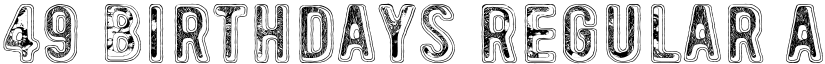 49 birthdays Regular font