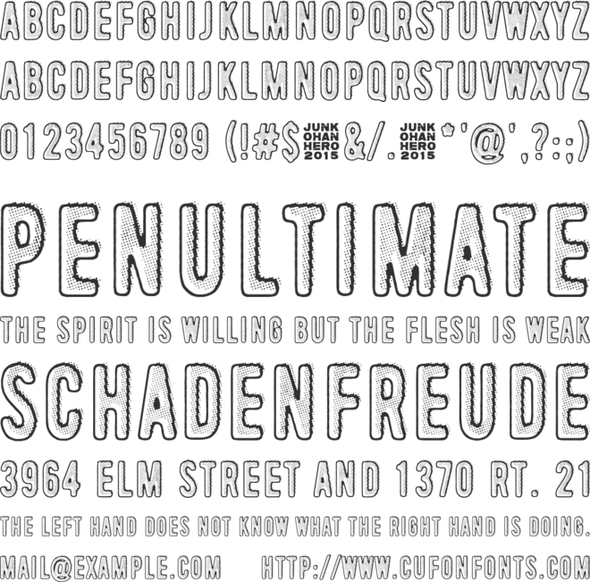 Radar Echoes, Unclear Atmospher font preview