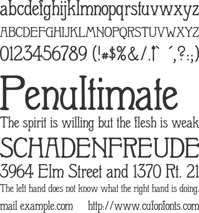 Berolina font preview