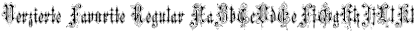 Verzierte Favorite Regular font
