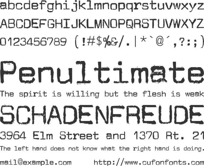 JM Letter font preview