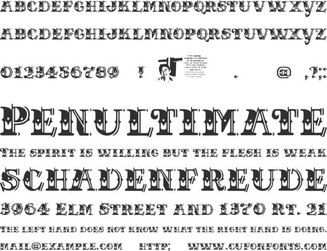CHASE ZEN HOLY MONKEY NUTS font preview