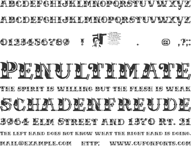 CHASE ZEN HOLY MONKEY NUTS font preview